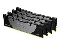 Kingston FURY Renegade - DDR4 - kit - 32 Go: 4 x 8 Go - DIMM 288 broches - 3200 MHz / PC4-25600 - CL16 - 1.35 V - mémoire sans tampon - non ECC - noir KF432C16RB2K4/32